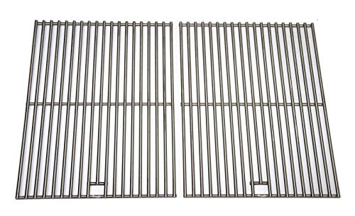 Hongso BBQ Solid 304 Grill Grates Replacement for Charbroil 466446015, 466446115, 463241113, 463411512, 463449914, Broil King Baron 320, Kenmore 122.16134110, Master Forge 1010037 Gas Grills, SC1712