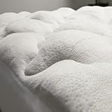 Cheer Collection Ultra Plush Eco-Friendly Hypoallergenic Bamboo Fitted Mattress Topper - Queen
