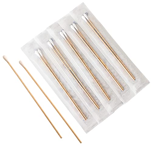 400 Sterile Cotton Tipped Applicators 6’’ - Long 6 inch Wooden Medical Cotton Tip Applicator Swabsticks with Shaft and Soft Swabs for Location Application, Cleaning, Crafts and More