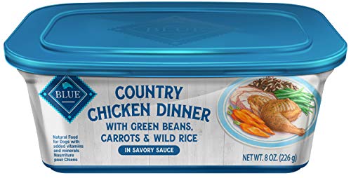 BLUE Adult Country Chicken with Green Beans, Carrots & Wild Rice Wet Dog Food 8-oz (Pack of 8)