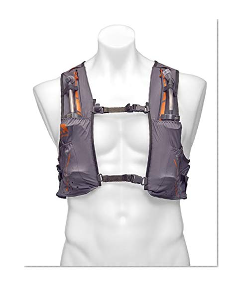 Nathan NS4535 Vaporkrar Hydaration Pack Running Vest with 1.8L Bladder, Steel Grey, X-Large
