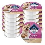 Blue Buffalo Delights Natural Adult Small Breed Wet Dog Food Cups, Pate Style, Angus Beef Flavor in Savory Juice 3.5-oz (Pack of 12)