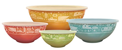 Book Cover Camp Casual CC-006 Multicolor Set of 4 Nesting Bowls with lids