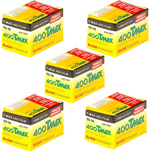 Kodak 400 TMAX Professional ISO 400, 36mm, 36 Exposures, Black and White Film 5 Pack