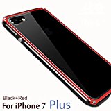 iPhone 7 Plus Case,Sumgar Metal Bumper Protective Case Cover with Screw For Apple iPhone 7 Plus (No Signal Reduce) - (Red/black,iPhone 7 Plus)