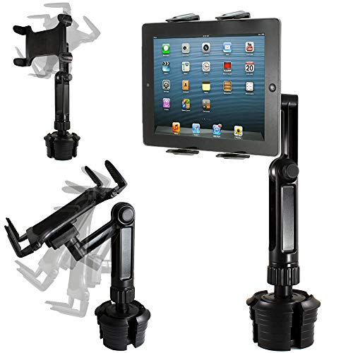 ChargerCity Xtreme Tablet Drinks Beverage Cup Holder Mount w/10inch Long Arm & 360º Swivel Adjust for All 7"-12" Screen Tablet Like Apple iPad PRO Air Mini Samsung Galaxy Tab Surface Pro/Book