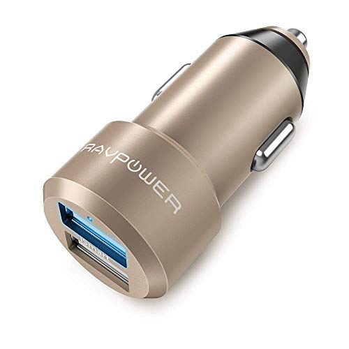 Car Charger, RAVPower 24W/4.8A Dual USB Car Adapter Cigarette Lighter USB Charger for iPhone 11 Pro Max XS XR XS Max 8 7 Plus, Galaxy S9 S8 S7 and Android Devices