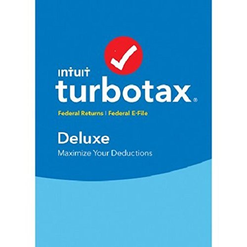 Book Cover Turbotax Deluxe 2016 Federal Only, No State, Old Version, Fed Efile PC/MAC Disc