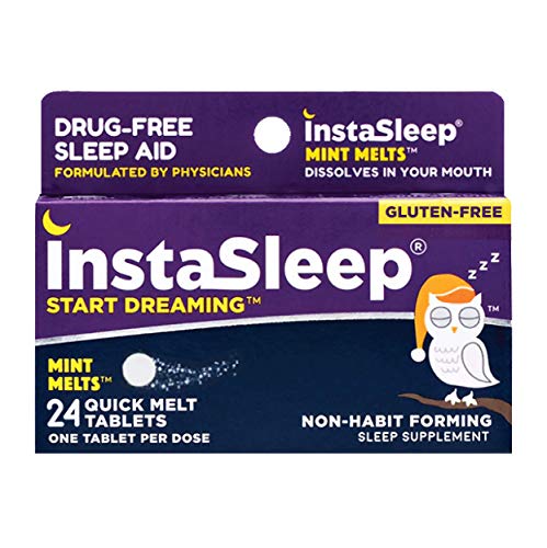 InstaSleep Mint Melts | Drug-Free Sleep Aid | Fast Dissolve-in-Mouth Tablets | Non-Habit Forming