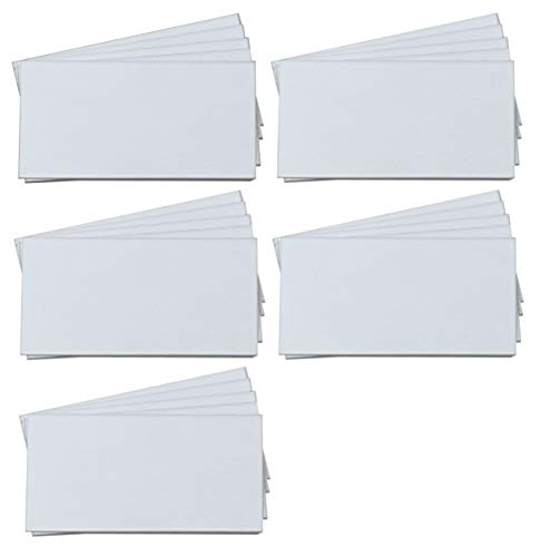 Magna Visual 1" x 2" White Pre-Cut Write On Wipe Off Magnetic Strips 25 Pack