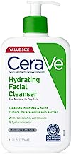 Book Cover CeraVe Hydrating Facial Cleanser | Moisturizing Non-Foaming Face Wash with Hyaluronic Acid, Ceramides & Glycerin | 16 Fluid Ounce
