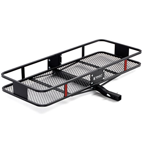 Vault Hitch Cargo Carrier - 60' x 24' Steel Constructed Hitch Storage Rack for Truck, SUV, Car, or RV - 500 Lbs Capacity - Compatible with 2' Receiver