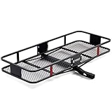 Vault Hitch Cargo Carrier - 60' x 24' Steel Constructed Hitch Storage Rack for Truck, SUV, Car, or RV - 500 Lbs Capacity - Compatible with 2' Receiver