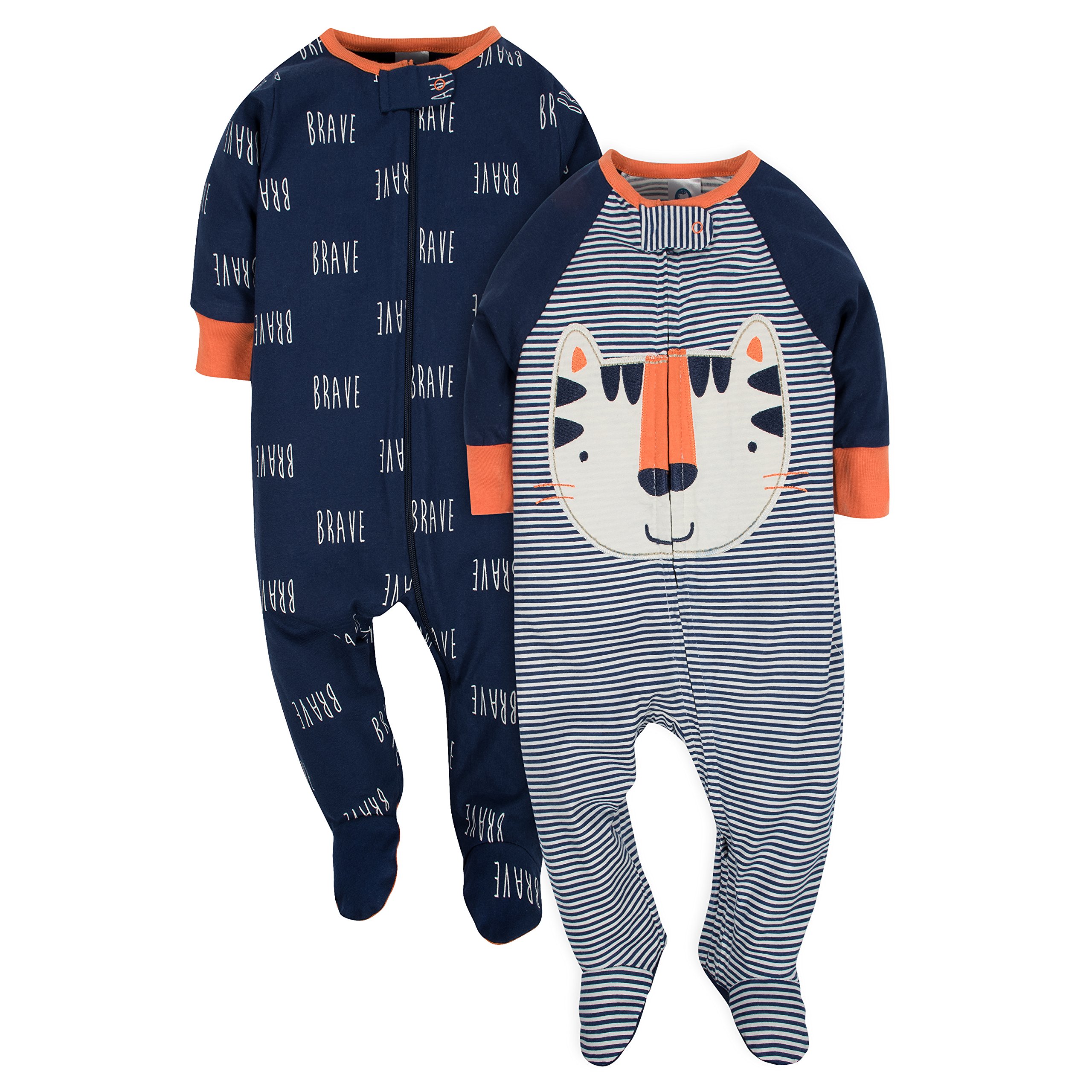 Gerber Baby Boys' 2-Pack Sleep 'N Play-Closeout 6-9 Months Happy Tiger