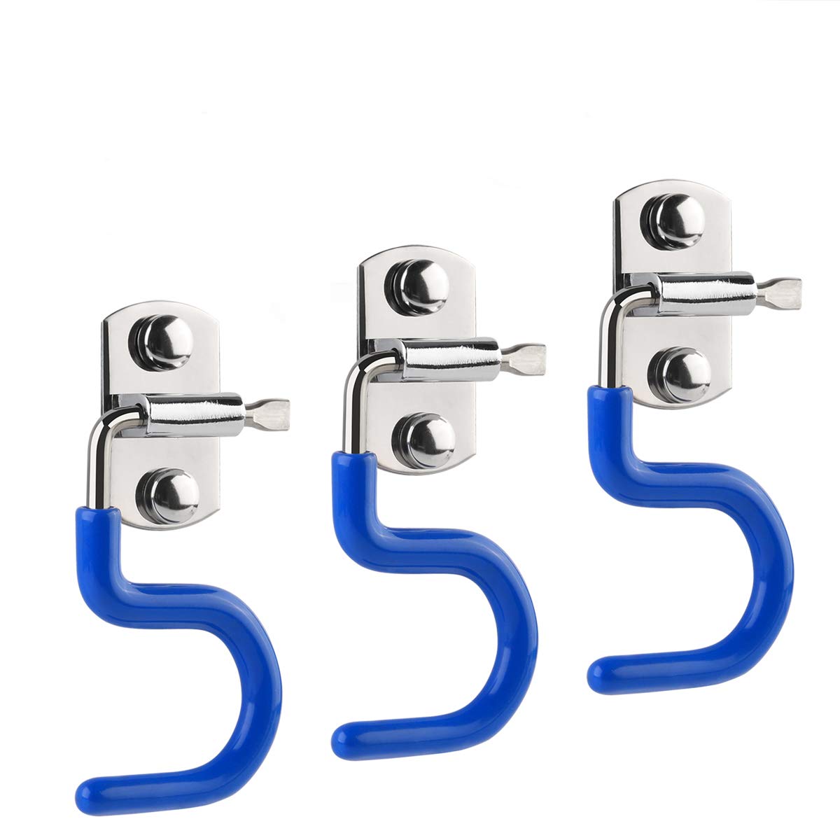 NUOLUX Mop Holder Broom Holder S-Type Wall Mounted Organizer Brush Storage Hanger 3pcs