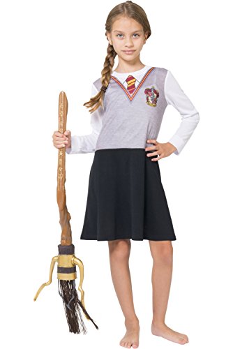 Book Cover Harry Potter Girls L/S Hermoine Gryffindor Uniform Night Gown Pajama Set - Multi -