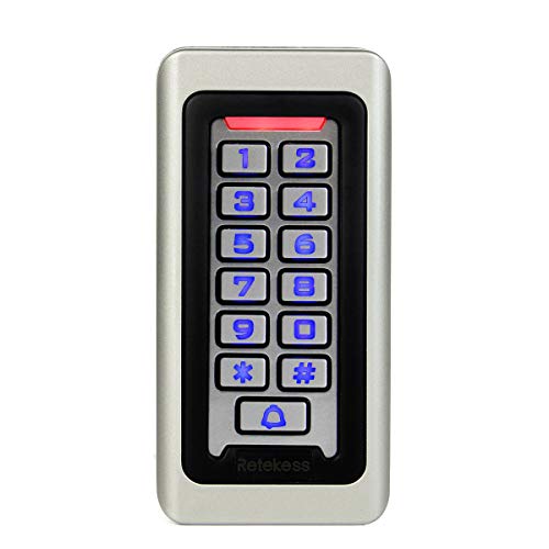 retekess Access Control Keypad RFID Stand Alone Keypad Waterproof IP68 Metal Case Single Door Up to 2000 Users 4 Digits for Outdoor Indoor Wiegand