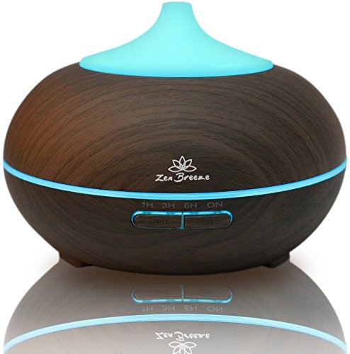Zen Breeze Essential Oil Diffuser Dark Wood - Aromatherapy Diffuser - Birthday Gift Edition