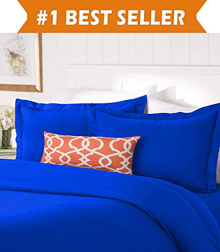 Book Cover Elegant Comfort #1 Best Bedding Duvet Cover Set! 1500 Thread Count Egyptian Quality Luxurious Silky-Soft Wrinkle Free 3-Piece Duvet Cover Set, King/Cali King, Royal Blue
