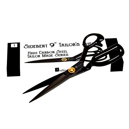 Scissors 9 inch - Professional Heavy Duty Industrial Strength High Carbon Steel Tailor Scissor Shears For Fabric Leather Sewing Dressmaking Tailoring Home Office Artists Students Tailors Dressmakers