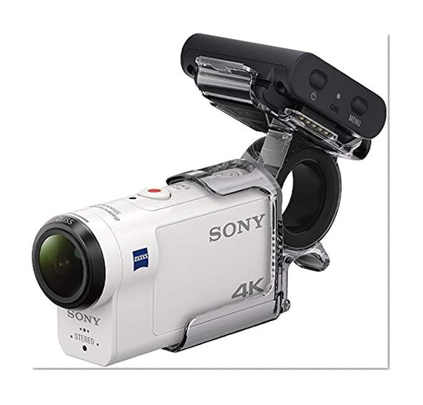 Sony FDR-X3000R + AKA-FGP1 Camera d'action ultra-stabilisée/4K | Travel Kit | Blanc