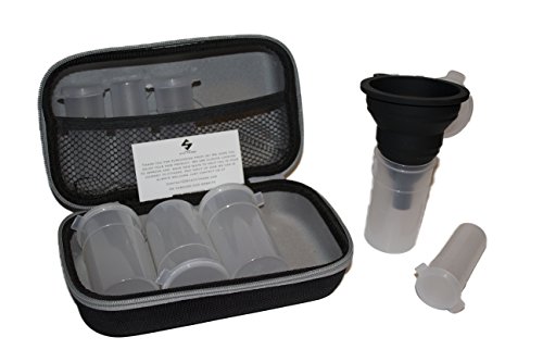 STAT Fitness Powdered Supplement Case (Gray) - Portable Protein Powder Supplement Container - BPA Free