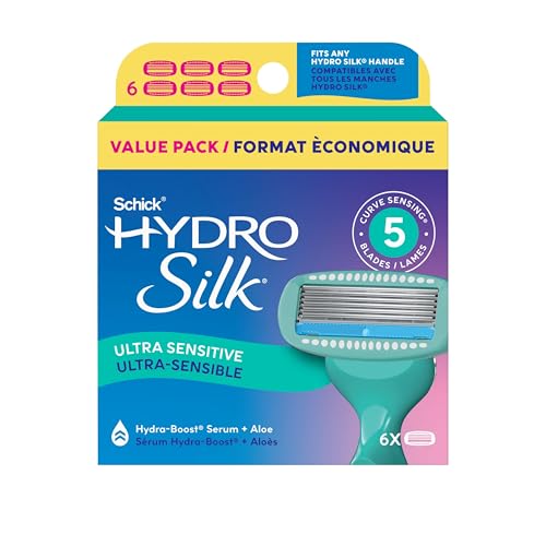 Schick Hydro Silk Sensitive CareÂ Hang-In Shower Razor Blade Refills for Women, 6 Count