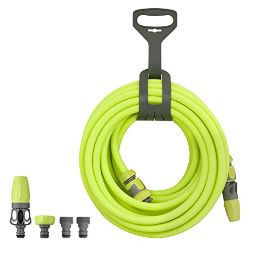 Book Cover Flexzilla Garden Hose Kit with Quick Connect Attachments, 1/2 in. x 50 ft., Heavy Duty, Lightweight, Drinking Water Safe - HFZG12050QN, Green
