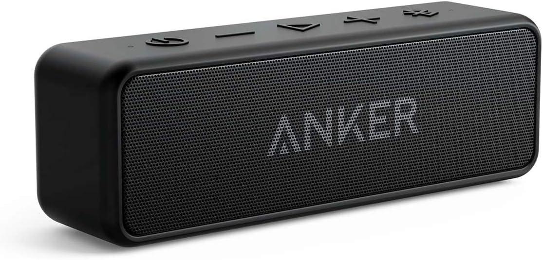 Book Cover Anker Soundcore 2 Portable Bluetooth Speaker with 12W Stereo Sound, Bluetooth 5, Bassup, IPX7 Waterproof, 24-Hour Playtime, Wireless Stereo Pairing, Speaker for Home, Outdoors, Travel Black