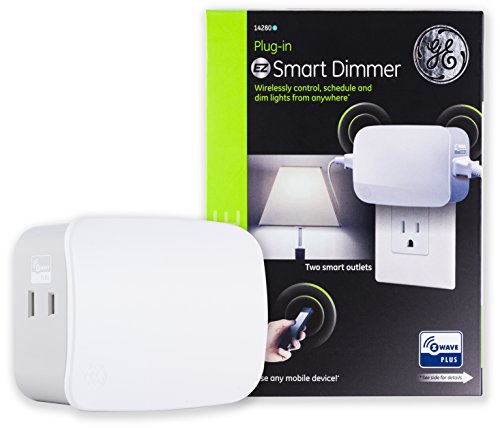 GE Enbrighten Z-Wave Plus Dual Smart Plug Dimmer, Polarized Outlets Controlled Together, Built-in Repeater/Range Extender, Zwave Hub Required, Works with SmartThings, Wink, and Alexa, 14280, White 2