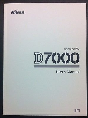 Nikon D7000 Digital Camera User's Instructions Manual