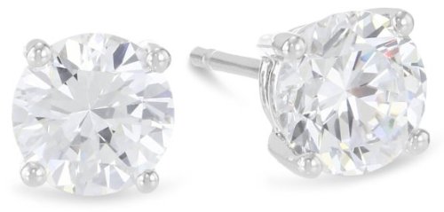 Houston Diamond District 0.1 to 4 Carat Total Weight 14K White Gold Round Diamond Stud Earrings for Women Popular Value Collection 4.01 Carat