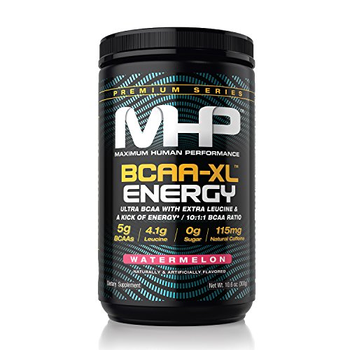 MHP, BCAA-XL Energy Ultra BCAA with Extra Leucine 10:1:1 BCAA Ratio, Watermelon, 10.6 Ounce