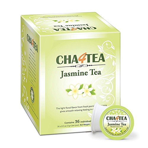 Book Cover Cha4TEA 36-Count Jasmine Green Tea Pods for Keurig K-Cups Brewers
