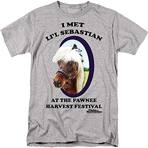 Parks and Rec Lil Sebastian T Shirt & Stickers (X-Large) Gray