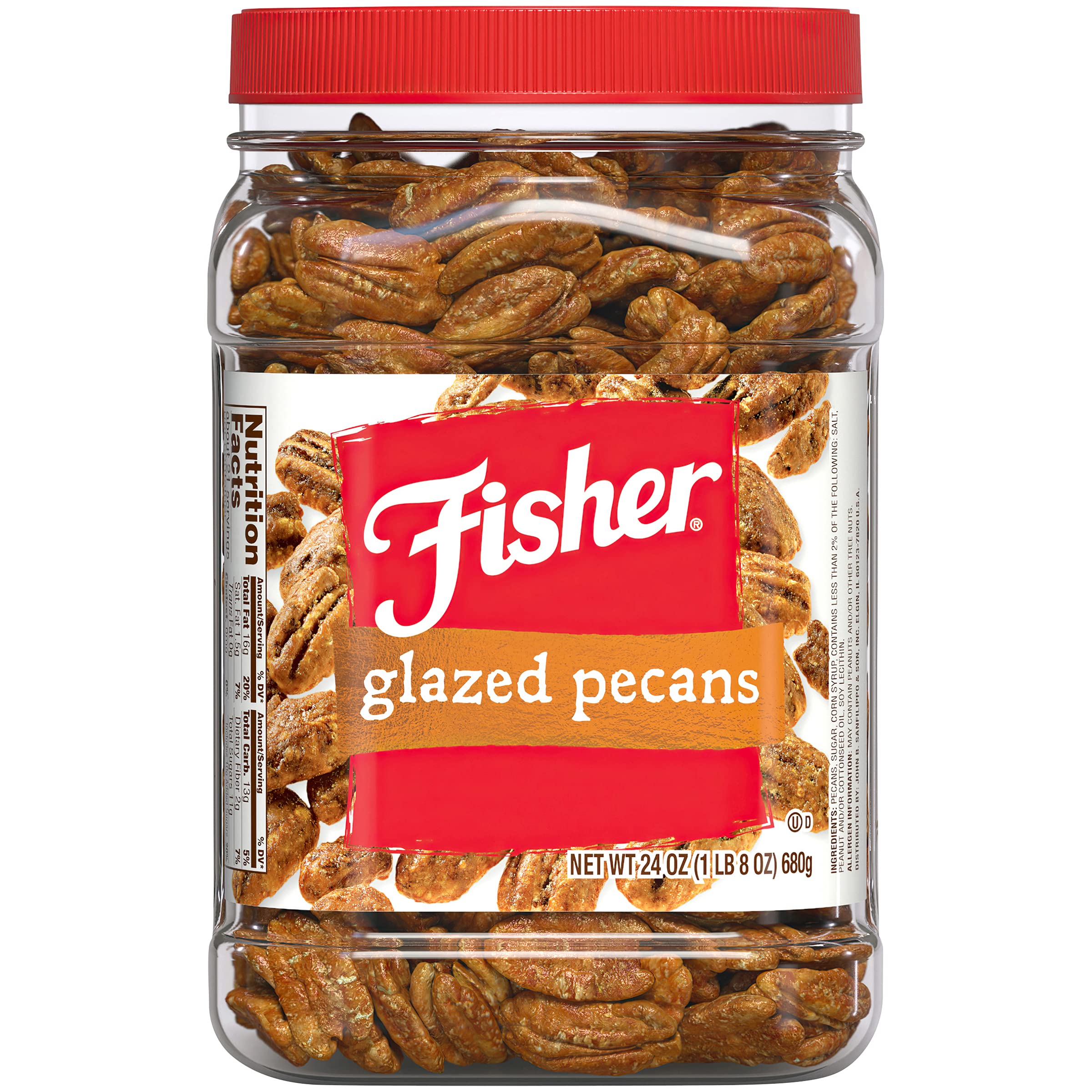 Book Cover Fisher Snack Glazed Pecans, 24 Ounces, Made with Whole Mammoth Pecans Glazed Pecan 24 Ounce (Pack of 1)