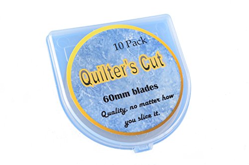 Quilterâ€™s Cut 60mm Rotary Blades, 10 Pack, Fits Olfa, Fiskars, Martelli, Truecut