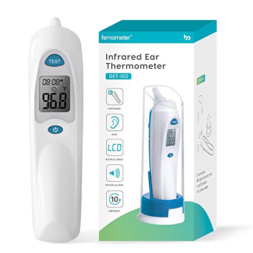 Thermometer for Fever, Digital Medical Oral Underarm Rectal Temperature Thermometer for Adults and Kids, Fast and Accurate, C/F Switchable by Femometer