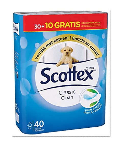 Scottex Classique Pack de 40 Rouleaux de Papier Toilette