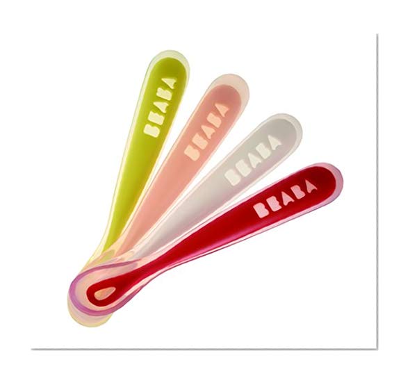 Béaba lot de 4 cuillères silicone 1er repas, Bunny