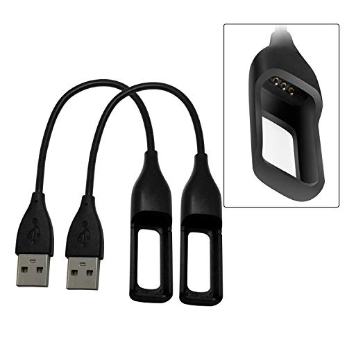 Fitbit Flex Charger, KingAcc Replacement USB Charging Cable Cord Charger Cradle Dock Adapter for Fitbit Flex, Fitbit Flex 1, Heart Rate Fitness Wristband Smart Watch (0.66Foot, 2-Pack)