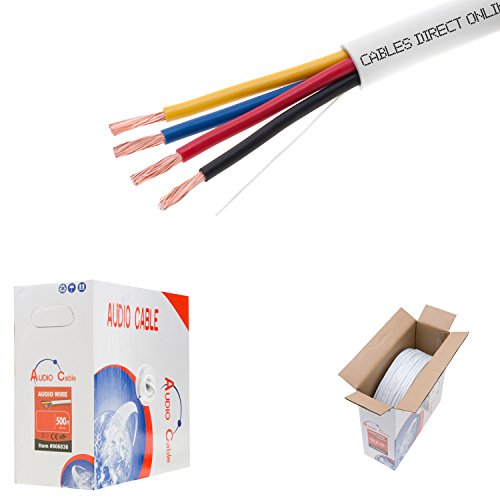 500ft 16AWG 4 Conductors (16/4) CL2 Rated Loud Speaker Cable Wire, Pull Box (For In-Wall Installation) (16AWG / 4 Conductors, 500ft)