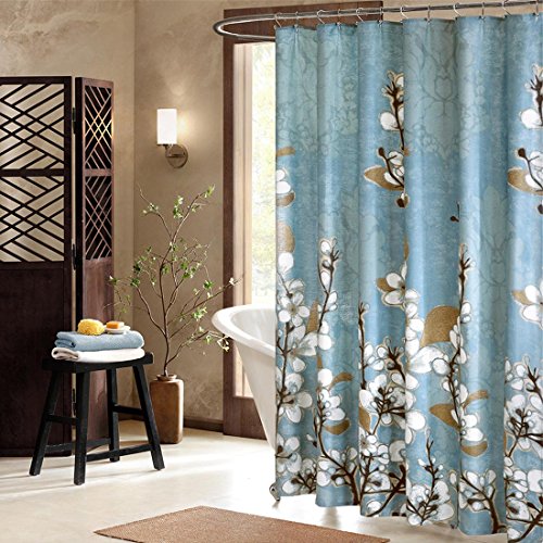 Book Cover DS BATH Hanakotoba Shower Curtain,Waterproof Polyester Fabric Bathroom Curtain,Decorative Shower Curtains for Bathroom,72