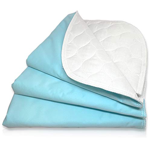 Book Cover RMS Royal Medical Solutions, Inc. Ultra Soft 4-Layer Washable and Reusable Incontinence Bed Underpads, 18