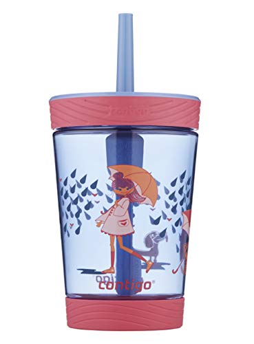 Book Cover Contigo Kids Spill Proof Tumbler, Water Bottle with Straw, BPA Free Drinks Bottle for Children, Leakproof Flask, Ideal for Kindergarden, School and Sports, 420 ml