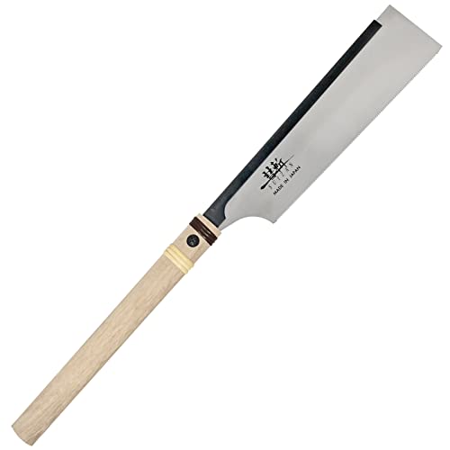SUIZAN Japanese Hand Saw 9.5 Inch Dozuki Dovetail Pull Saw for Woodworking