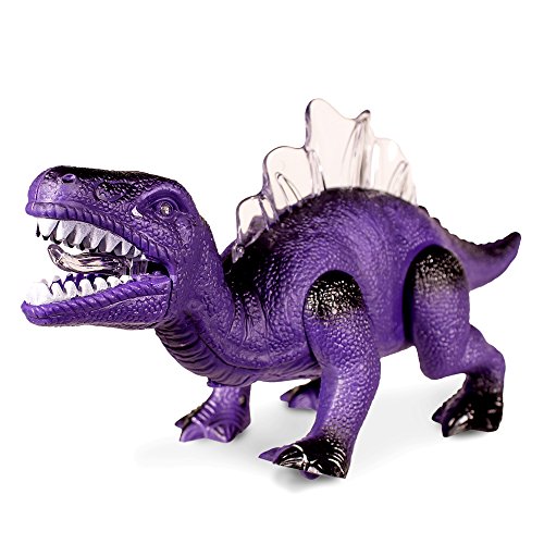 Windy City Novelties LED Light Up and Walking Realistic Dinosaur with Sound