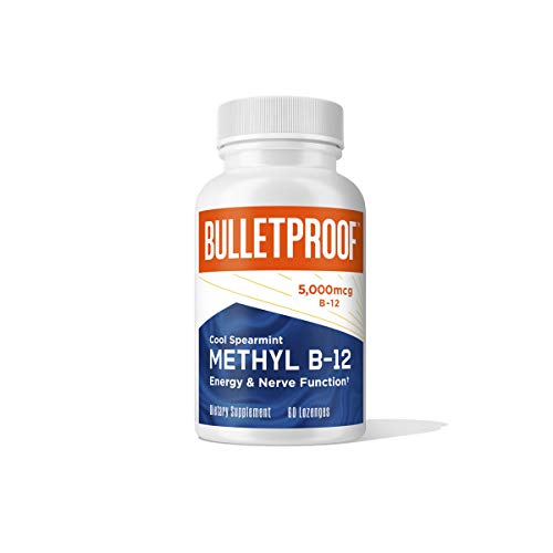 Book Cover Bulletproof Cool Spearmint Methyl B-12 Lozenges, 60 Count, Supplement for Energy and Nerve Function