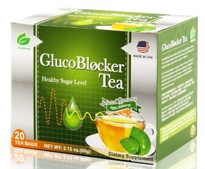 Book Cover GlucoBlocker Gymnema Green Tea - Clinically Proven for Diabetes Blood Sugar Control, 20 Bags