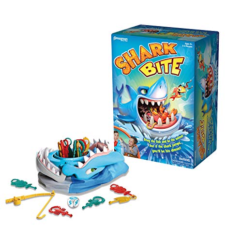 Book Cover Shark Bite -- Roll the Die and Fish for Colorful Sea Creatures Before the Shark Bites Game! by Pressman Blue Sky, 5